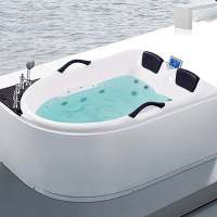 foshan big size luxury whirlpool massage bathtub with handail