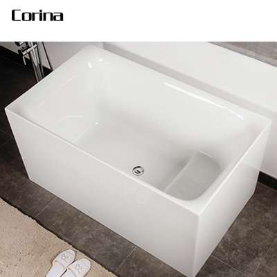 Corina Square Bathtub Free Standing Big Size Bathtub Wall Surround