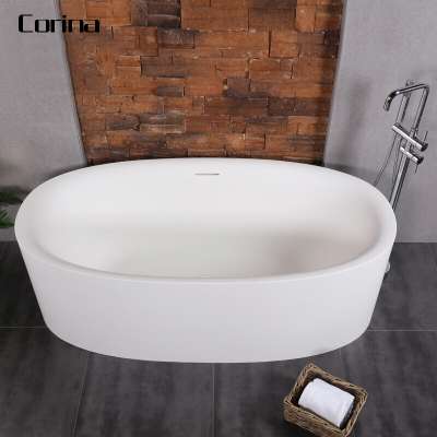 Hot sale matt solid surface bathtub, resin stone freestanding children bathtub