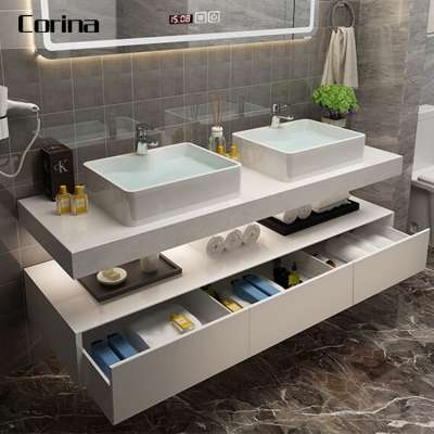 Corina Modern Lavatory bathroom countertop Wall Mount Wash Basin bathroom vanity