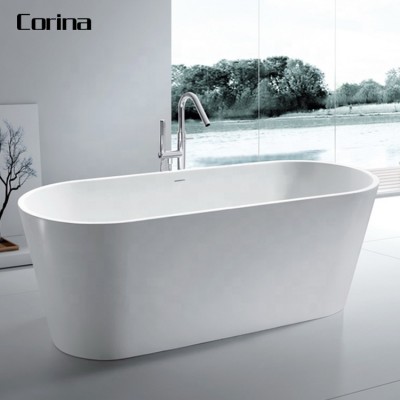 Wholesale luxury solid surface  portable bathtub custom size bathtubs