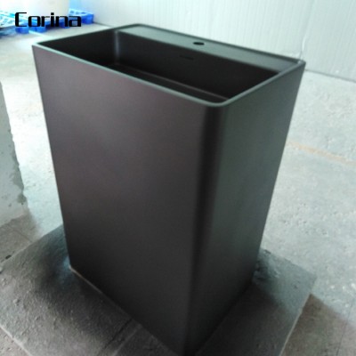 Market Wholesale and Good Quality freestanding Basin square stone Pedestal Wash Basin